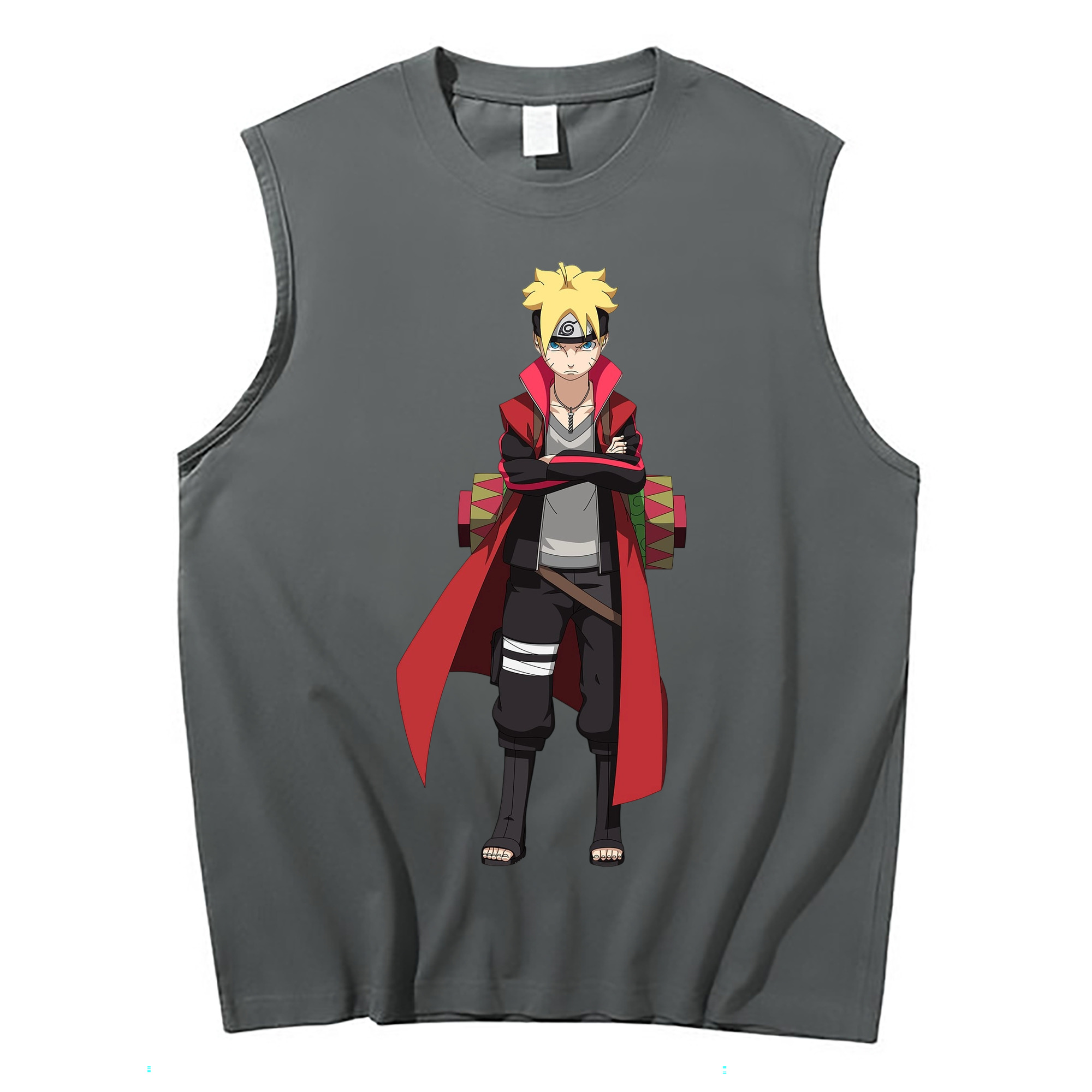 （画像用） NARUTO -ナルト- うずまき ボルト Uzumaki Boruto コットン100％タンクトップ（フロントプリント）